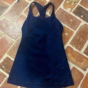 Lululemon Blue Saschico Star Power Up II Athletic Racerback Tank Top Womens 6